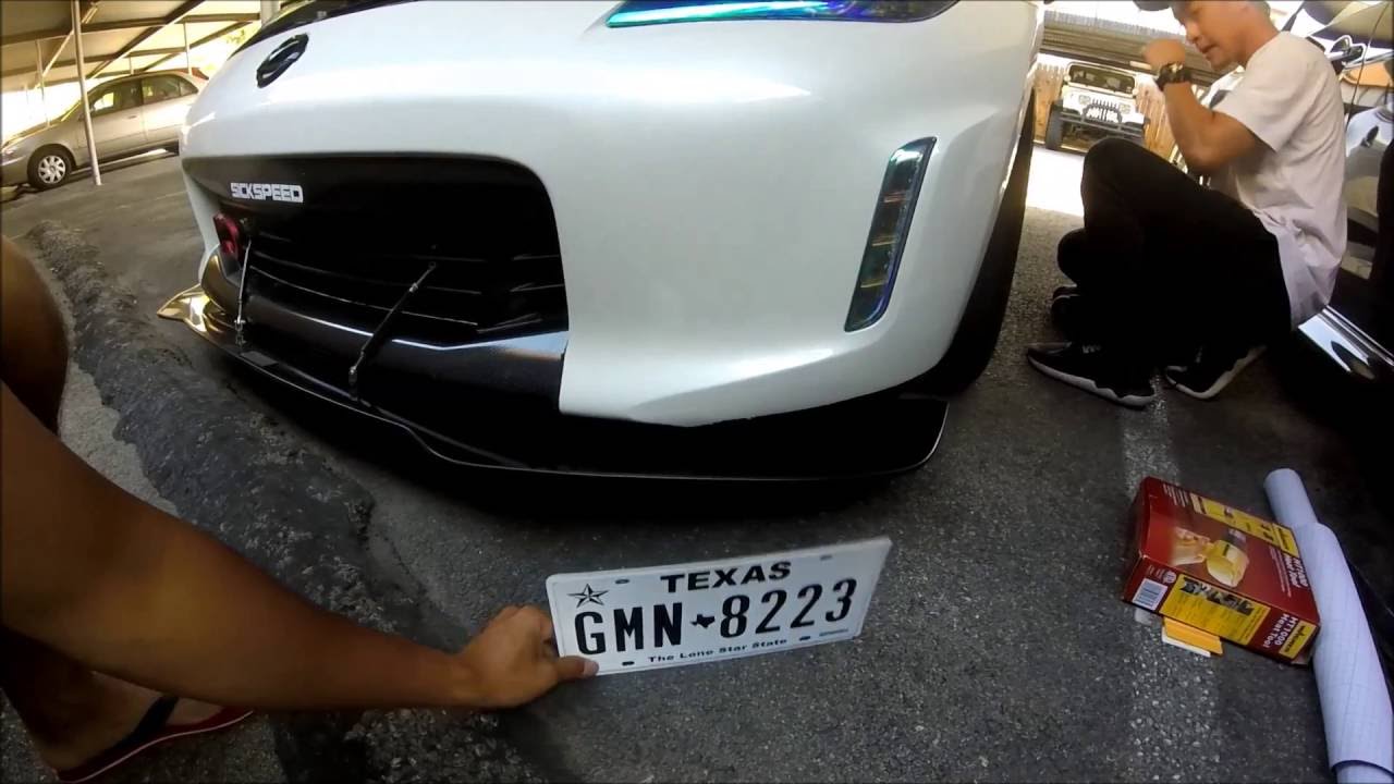youtube install front license plate